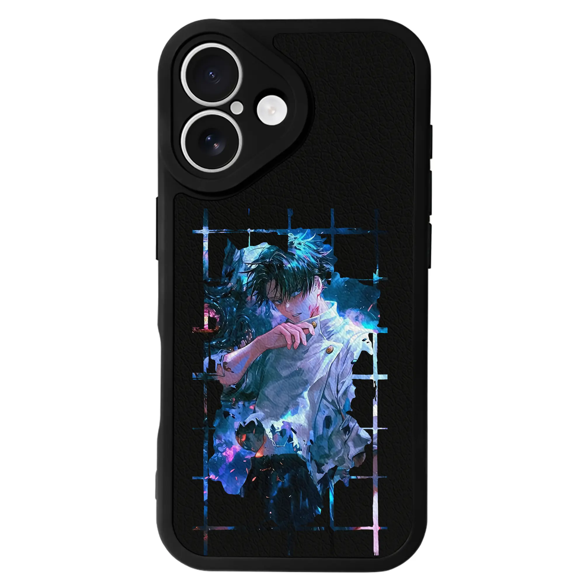 呪術廻戦 グッズ,乙骨 憂太 - IPhone 16シリーズ対応 ・ シリコンスマホケース ・ レザー調 ・ 高精度フィット ・ 耐衝撃 ・ ワイヤレス充電対応 ・ 精密カット